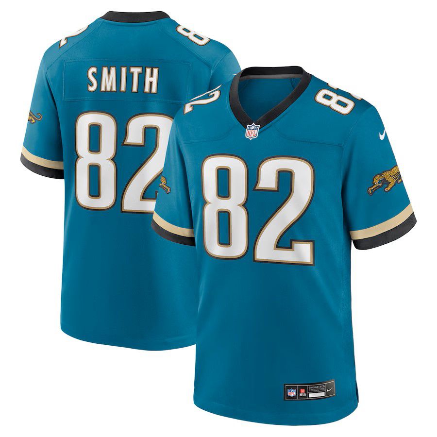 Men Jacksonville Jaguars #82 Jimmy Smith Green Nike Throwback Retired Player Game NFL Jersey->jacksonville jaguars->NFL Jersey